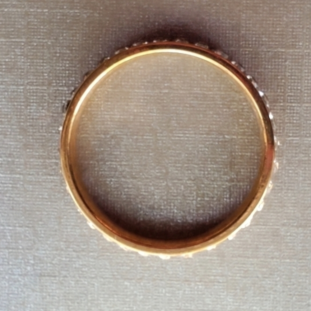 Two Stainless Steel Rhinestone‎ Rings Size 7-1/2 NWOT - Picture 4 of 13